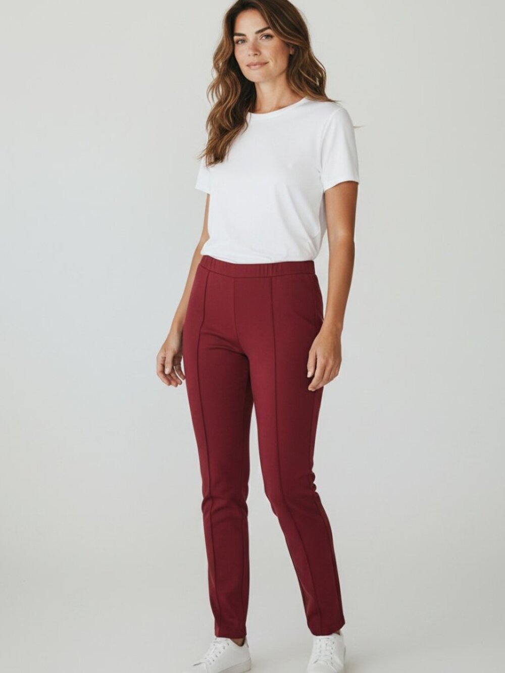 Theory Burgundy Wine Slim Skinny Trousers Pants – Size 4